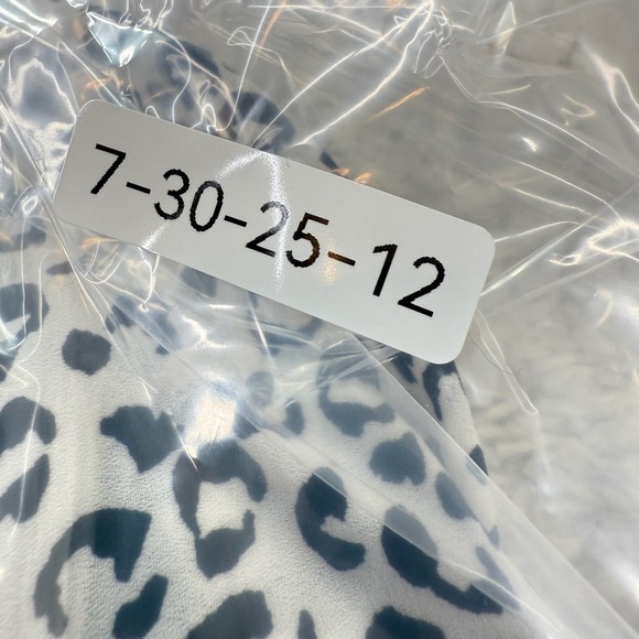 LOFT Blouse Women's S Leopard Print Mock Neck Long Sleeve Lightweight Top - Picture 7 of 8